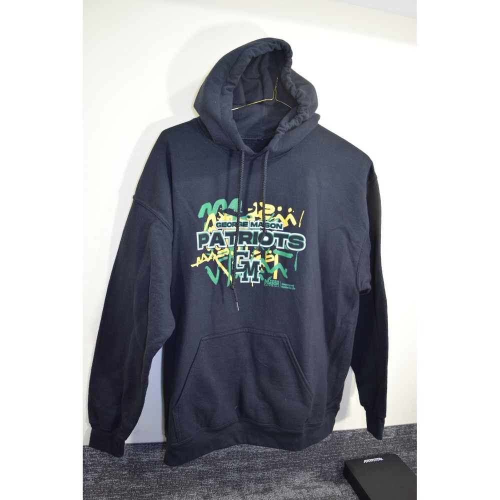 George Mason University Patriots GMU RESIDENCE LIFE Hoodie MENS L Black